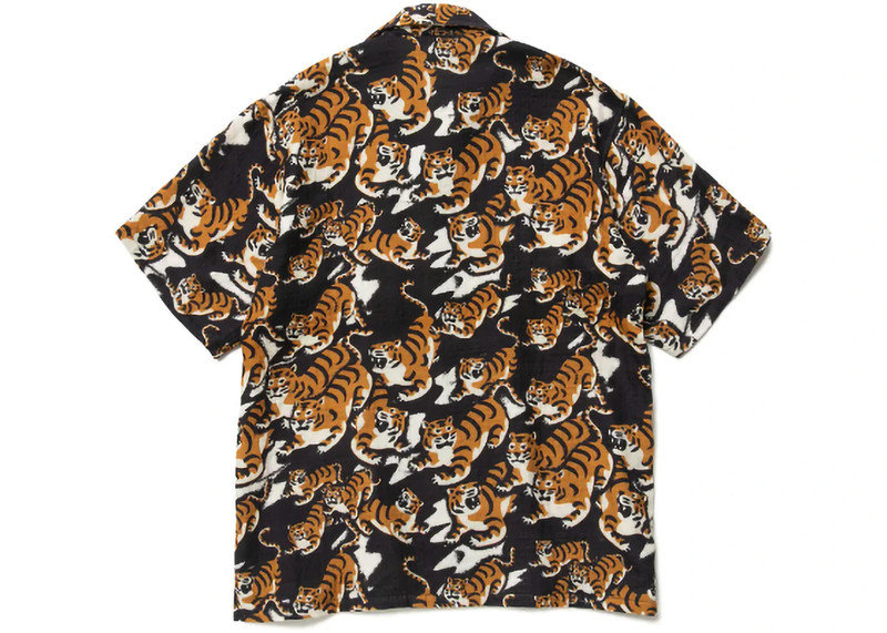 Human Made Human Made Tiger Gauze Aloha Shirt Yellow outlook