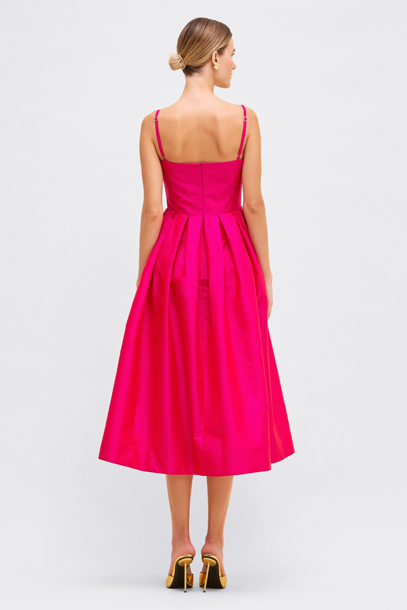 TAFFETA BLOOM MIDI DRESS 3