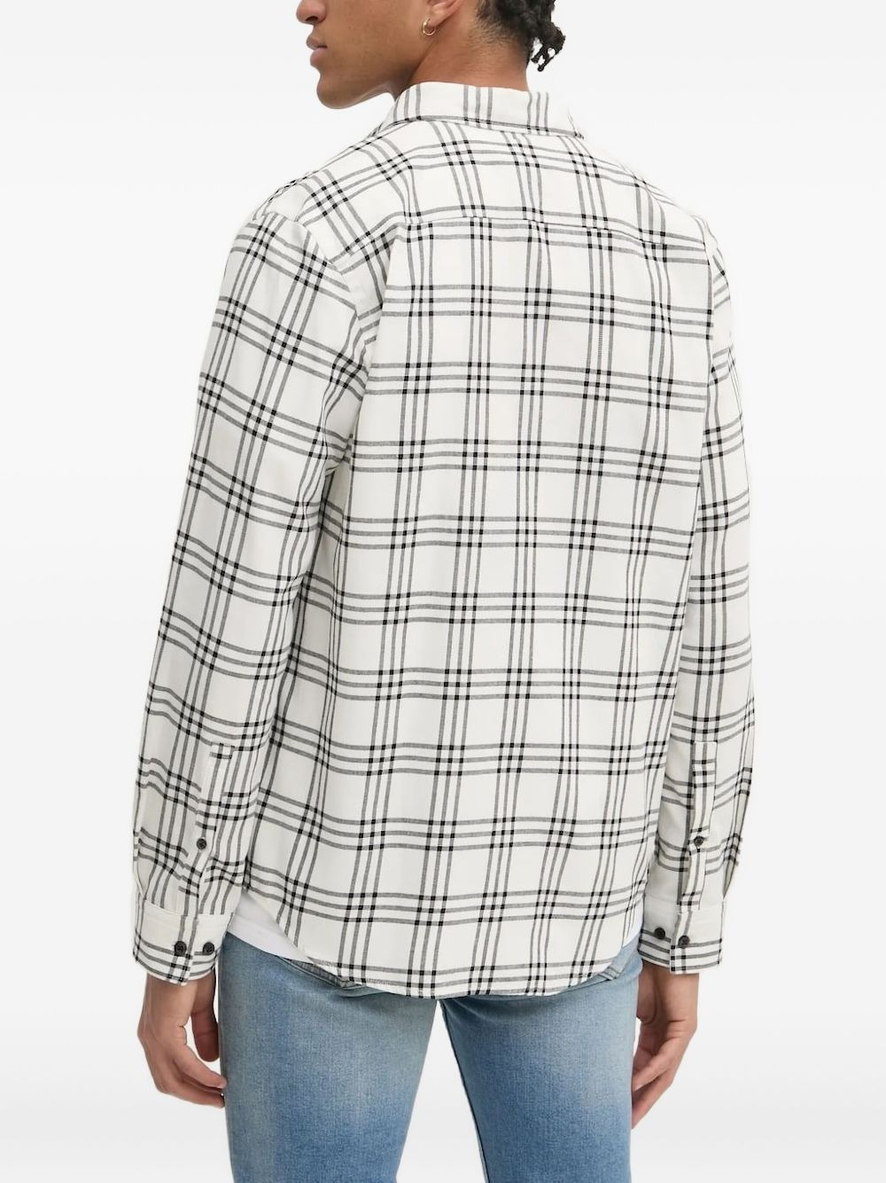checked chest-pocket shirt - 2
