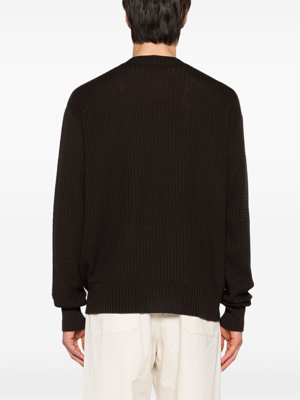 crew-neck cotton jumper - 4