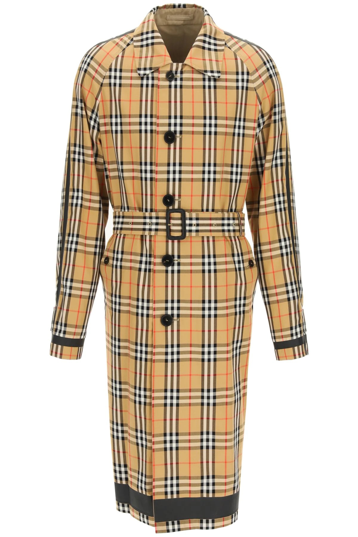 REVERSIBLE TRENCH COAT WITH TARTAN MOTIF - 1