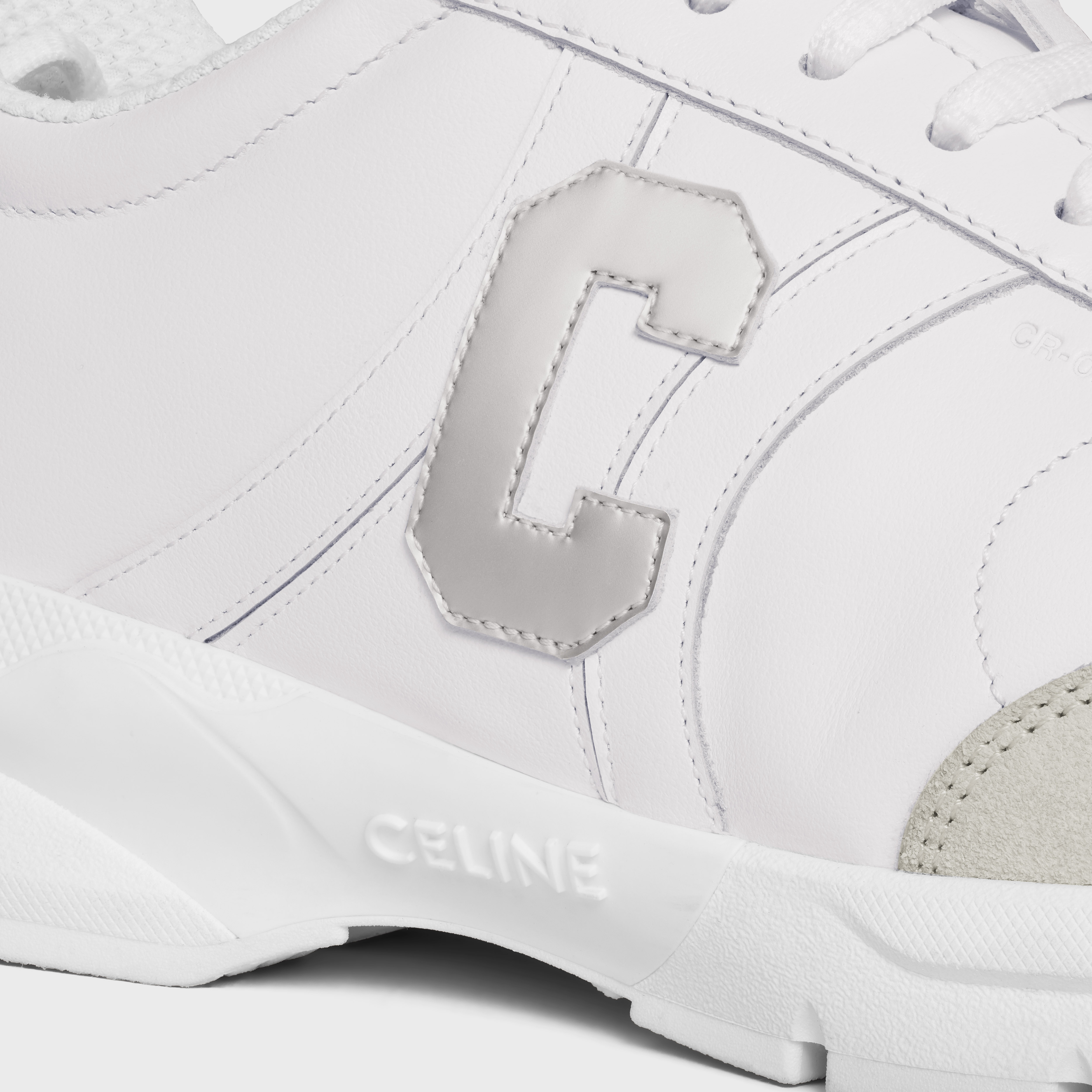 CELINE RUNNER CR-02 LOW LACE-UP SNEAKER in Calfskin, Suede Calfskin and Matte Metallic Calfskin - 5