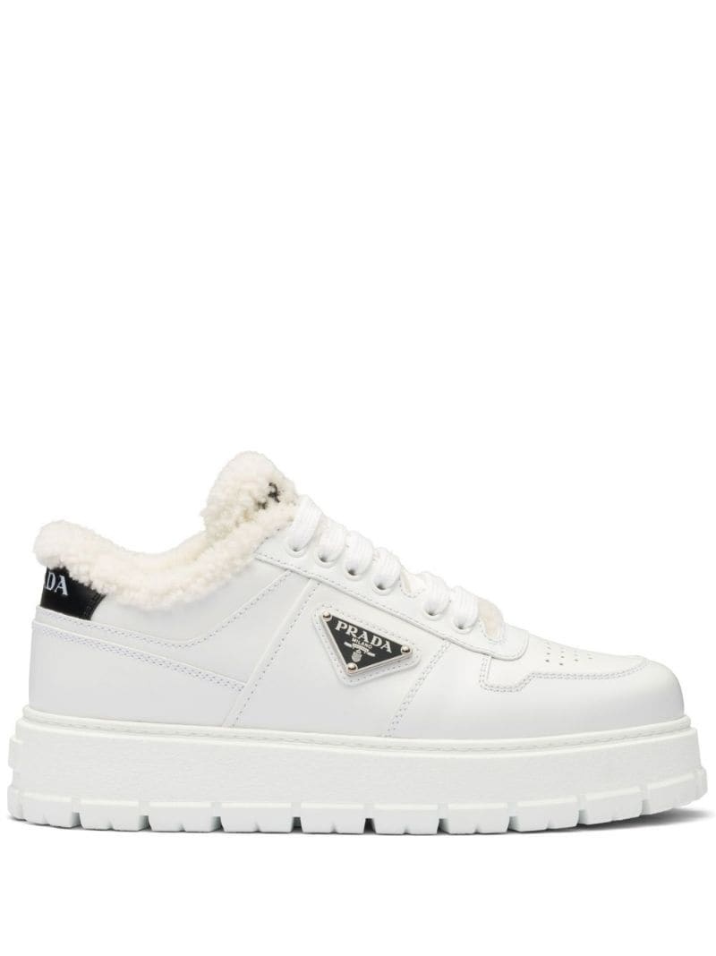 triangle-plaque low-top sneakers - 1