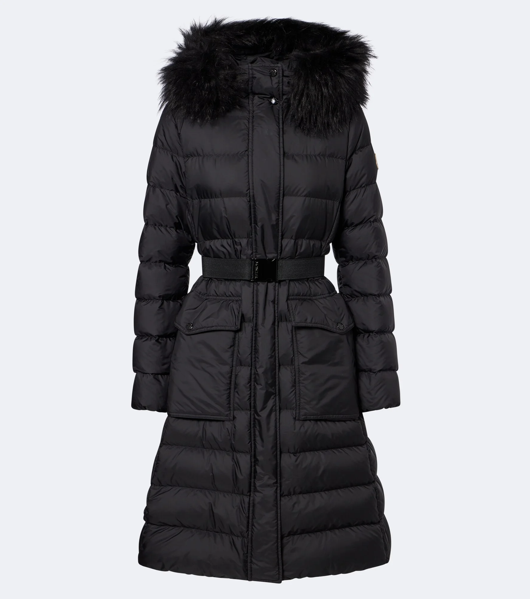 Shearling-trimmed down coat - 1