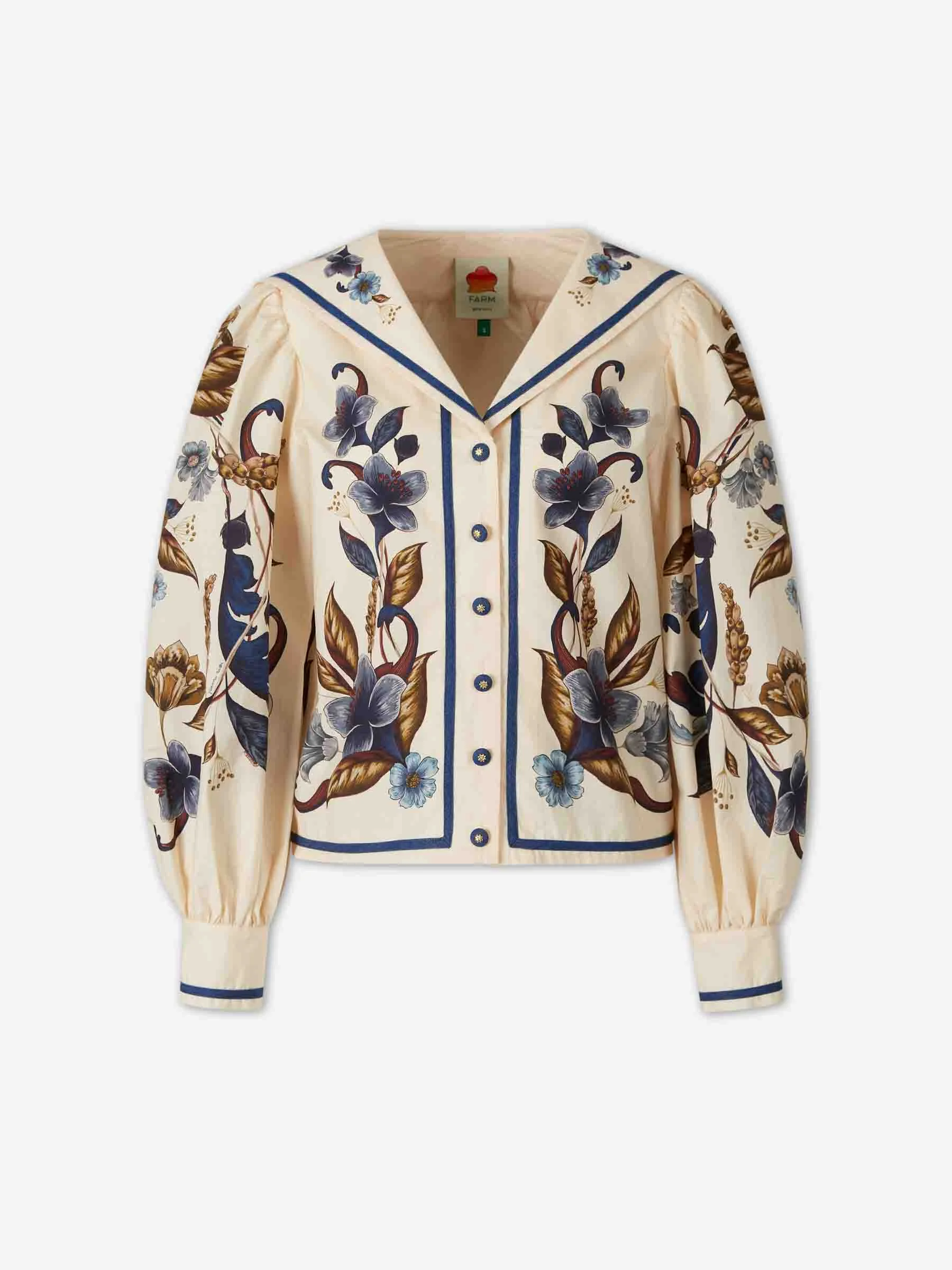 PRINTED COTTON BLOUSE - 1