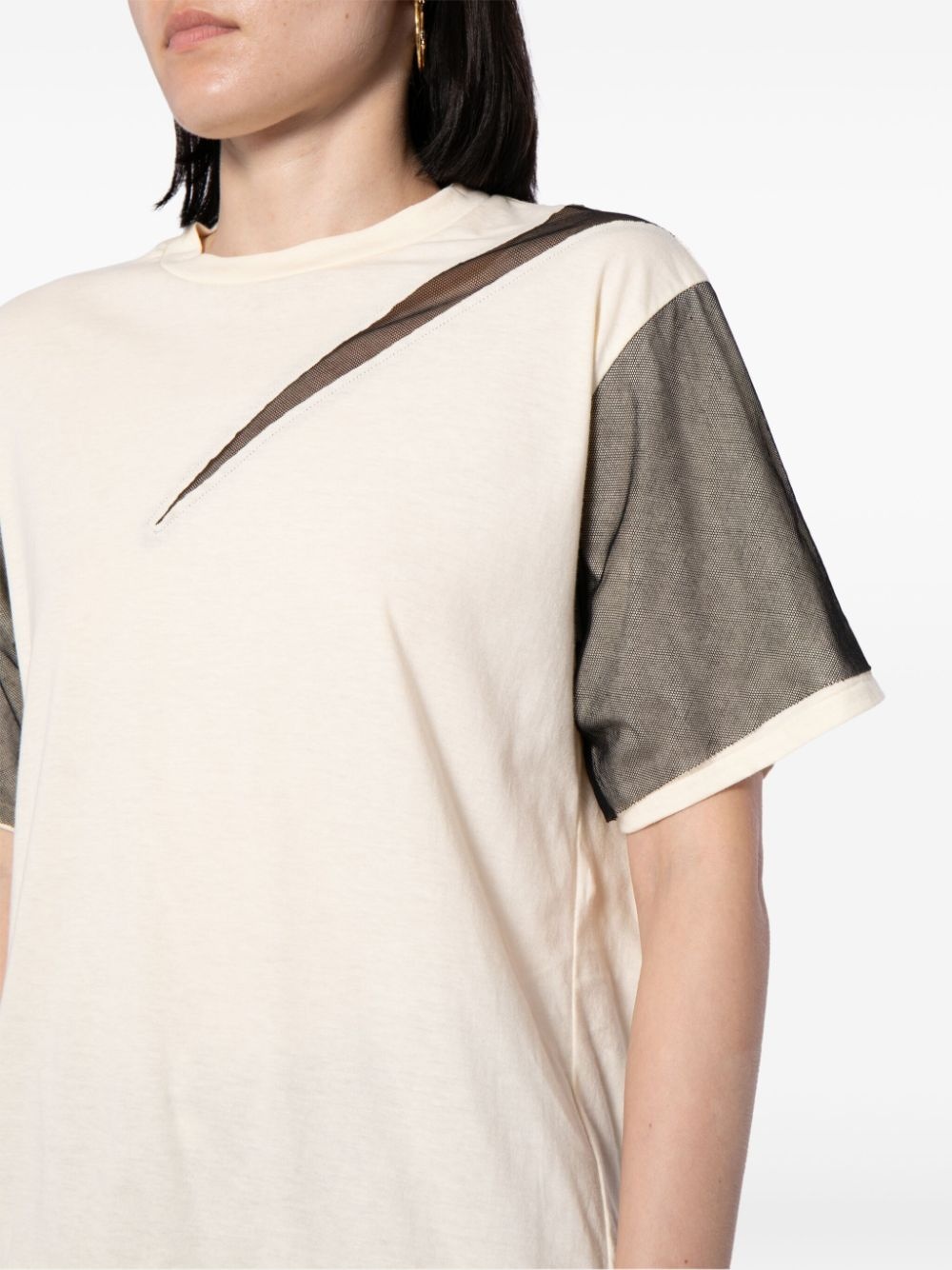 layered cotton T-shirt - 5