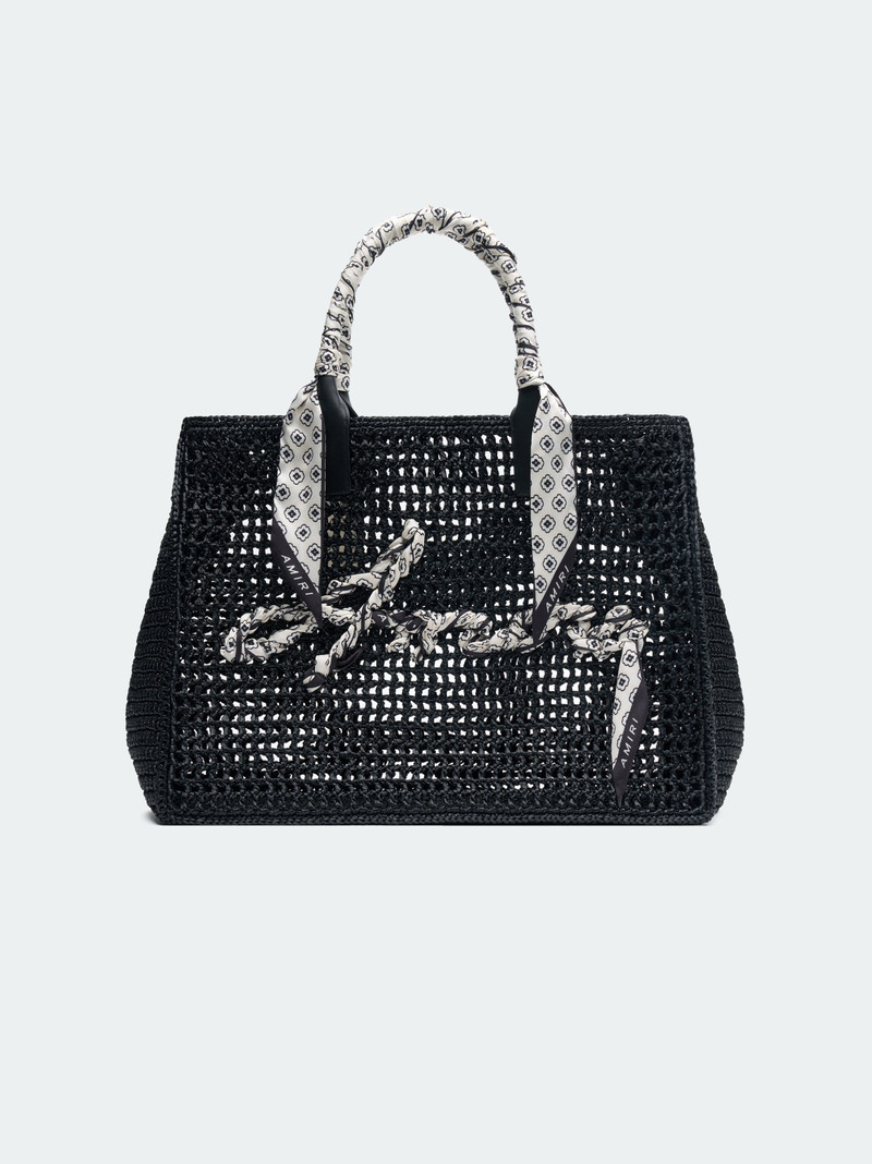 OPEN WEAVE RAFFIA TOTE BAG 1