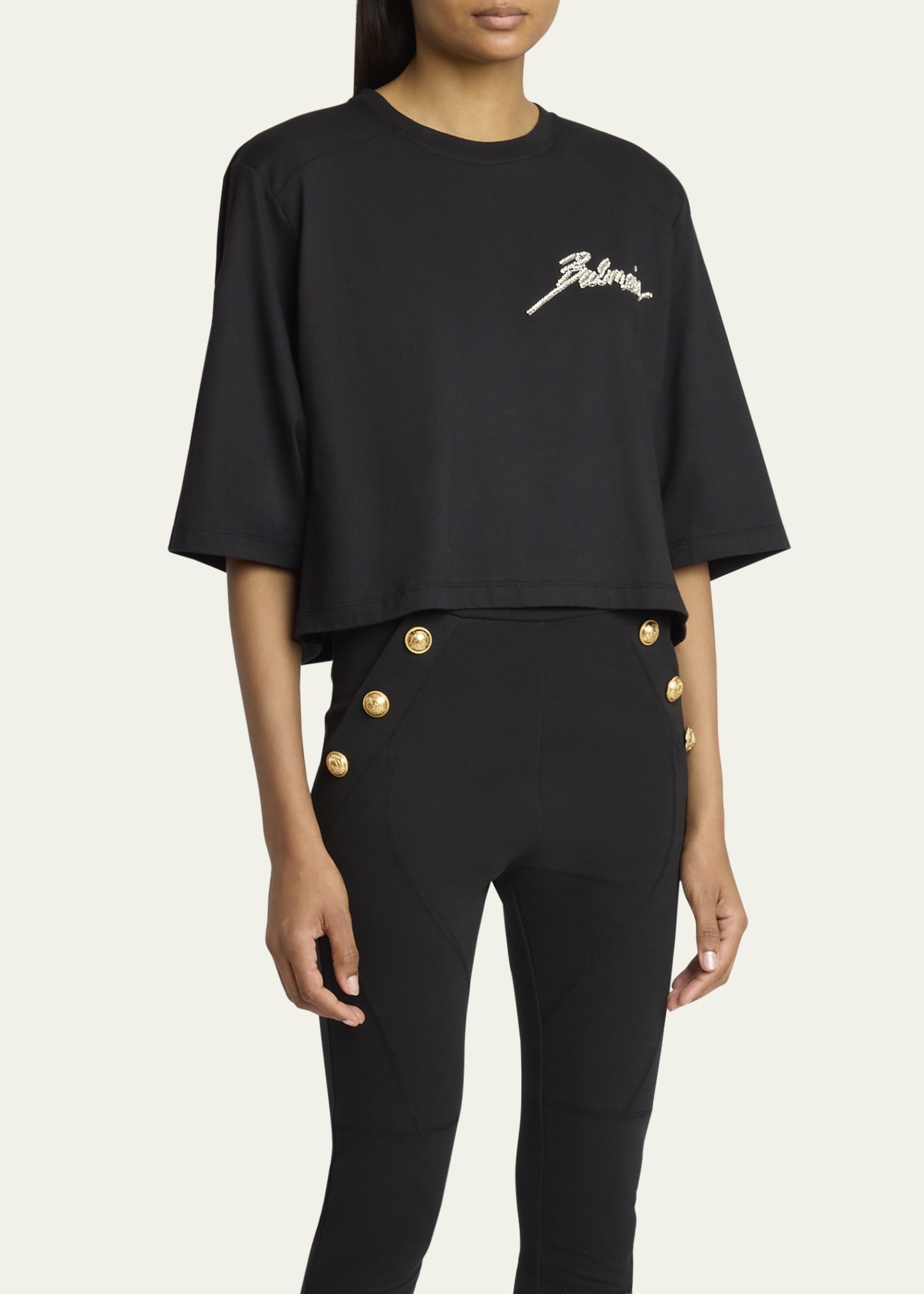 Crystal Logo Cropped T-Shirt - 4