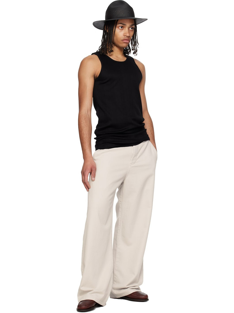RAINMAKER KYOTO Black Random Rib Tank Top outlook