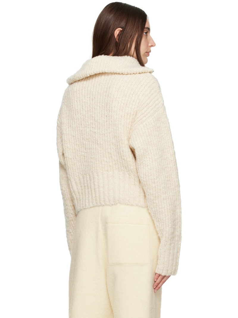 Beige Zip-Up Sweater 3