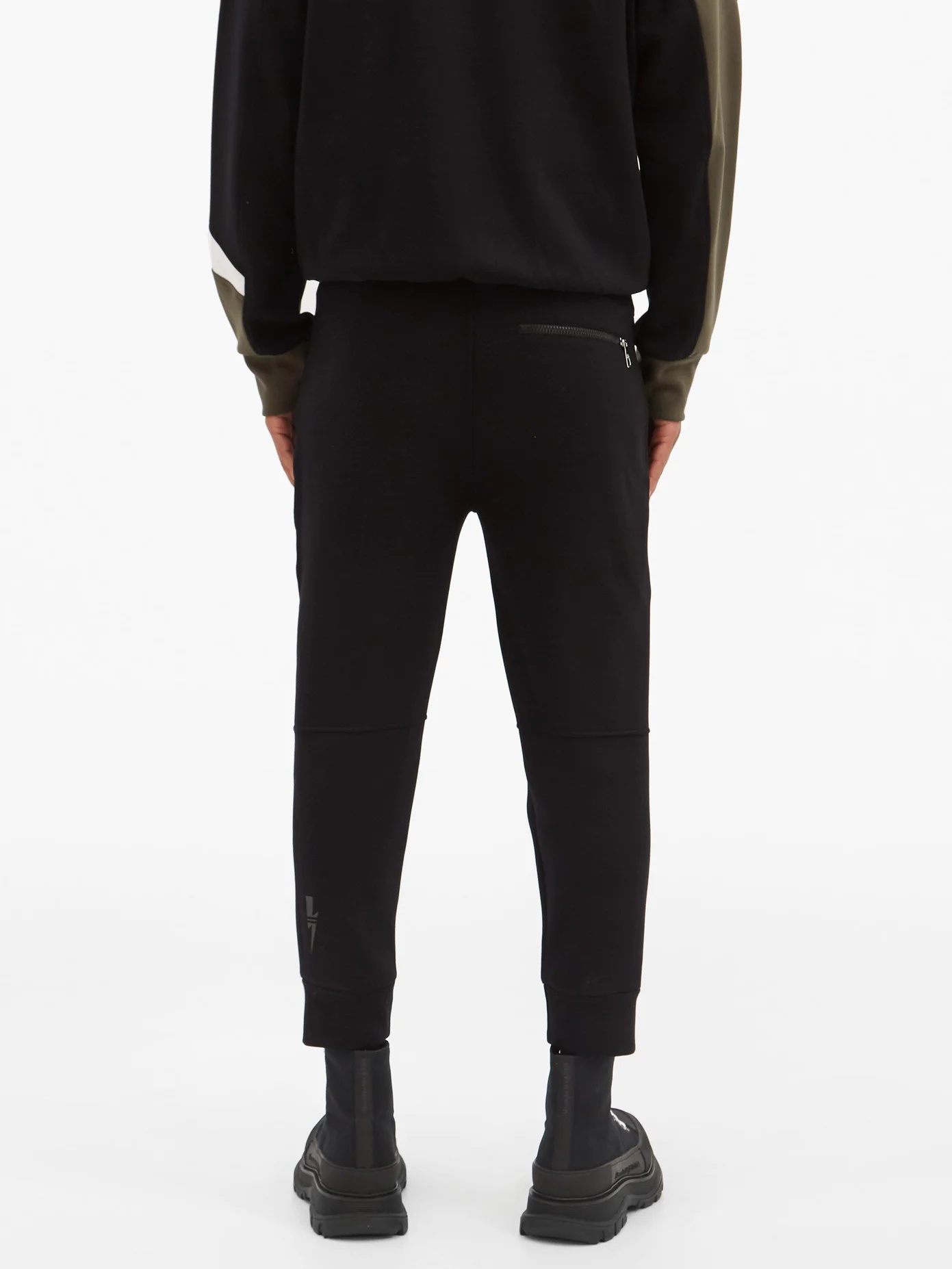 Quilted-panel jersey track pants - 5