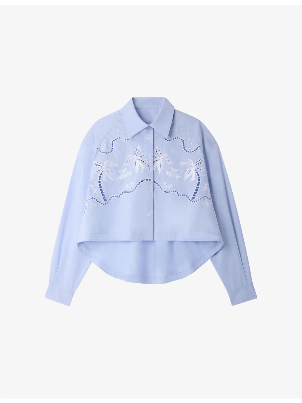 Relaxed-Fit Embroidered Cotton Shirt - 1
