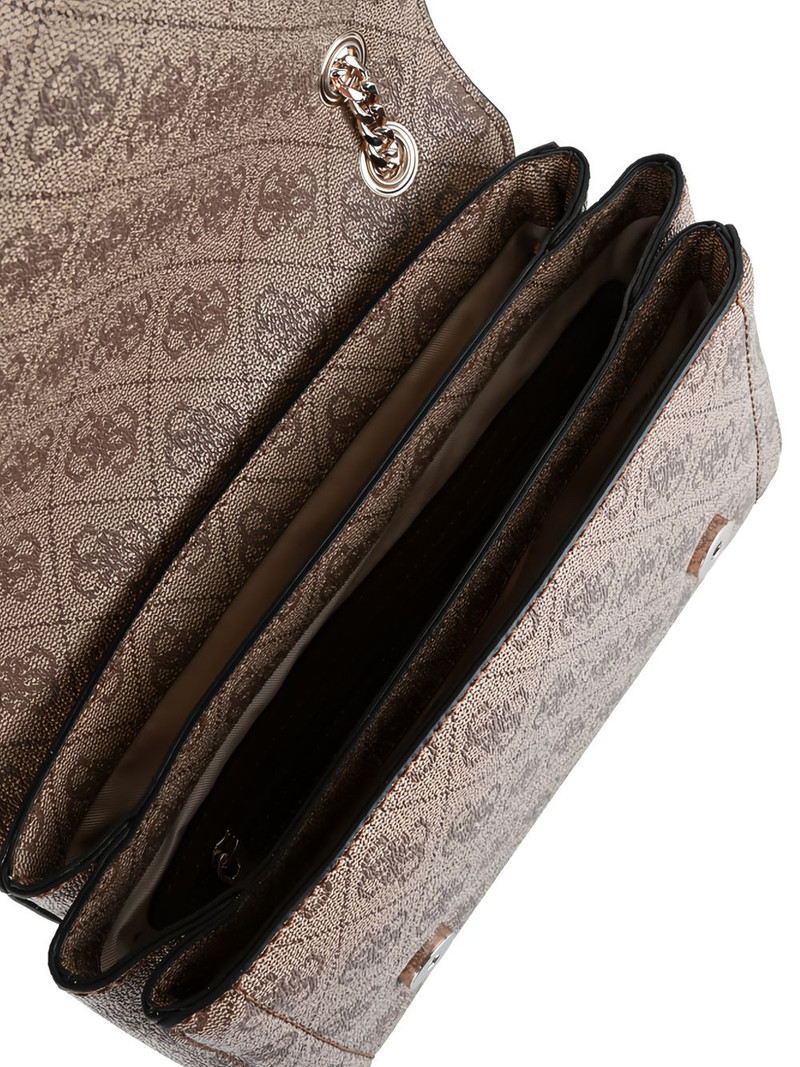 logo-pattern foldover shoulder bag 4
