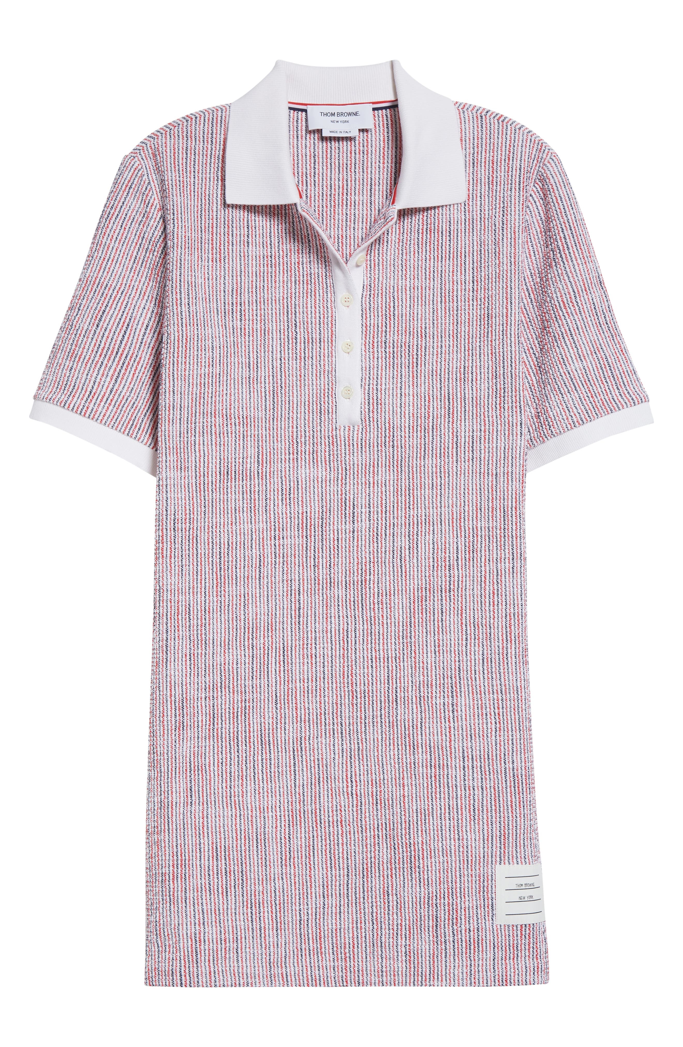 Thom Browne RWB Tweed Polo Dress in Red/white/blue at Nordstrom - 5