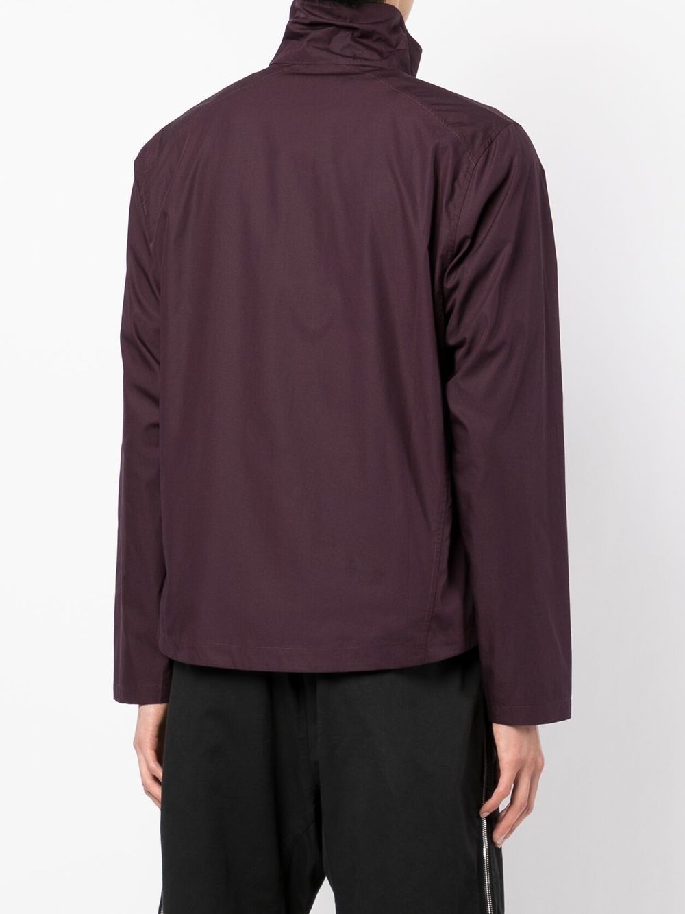 zipped-up stand-up neck jacket - 4