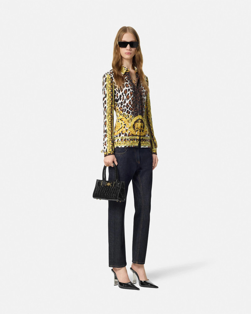 VERSACE Wild Barocco Silk Fitted Shirt outlook