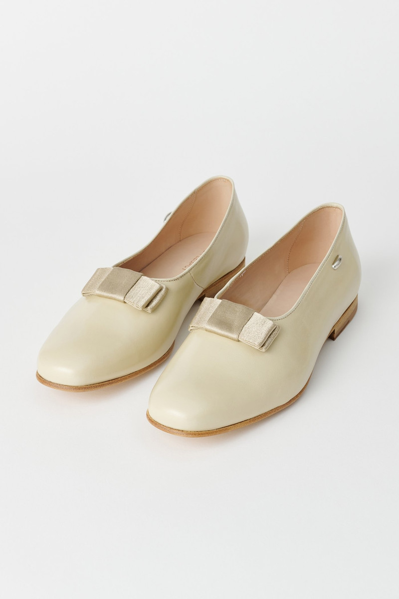 Ceremonial Slip in Dusty White Leather 7