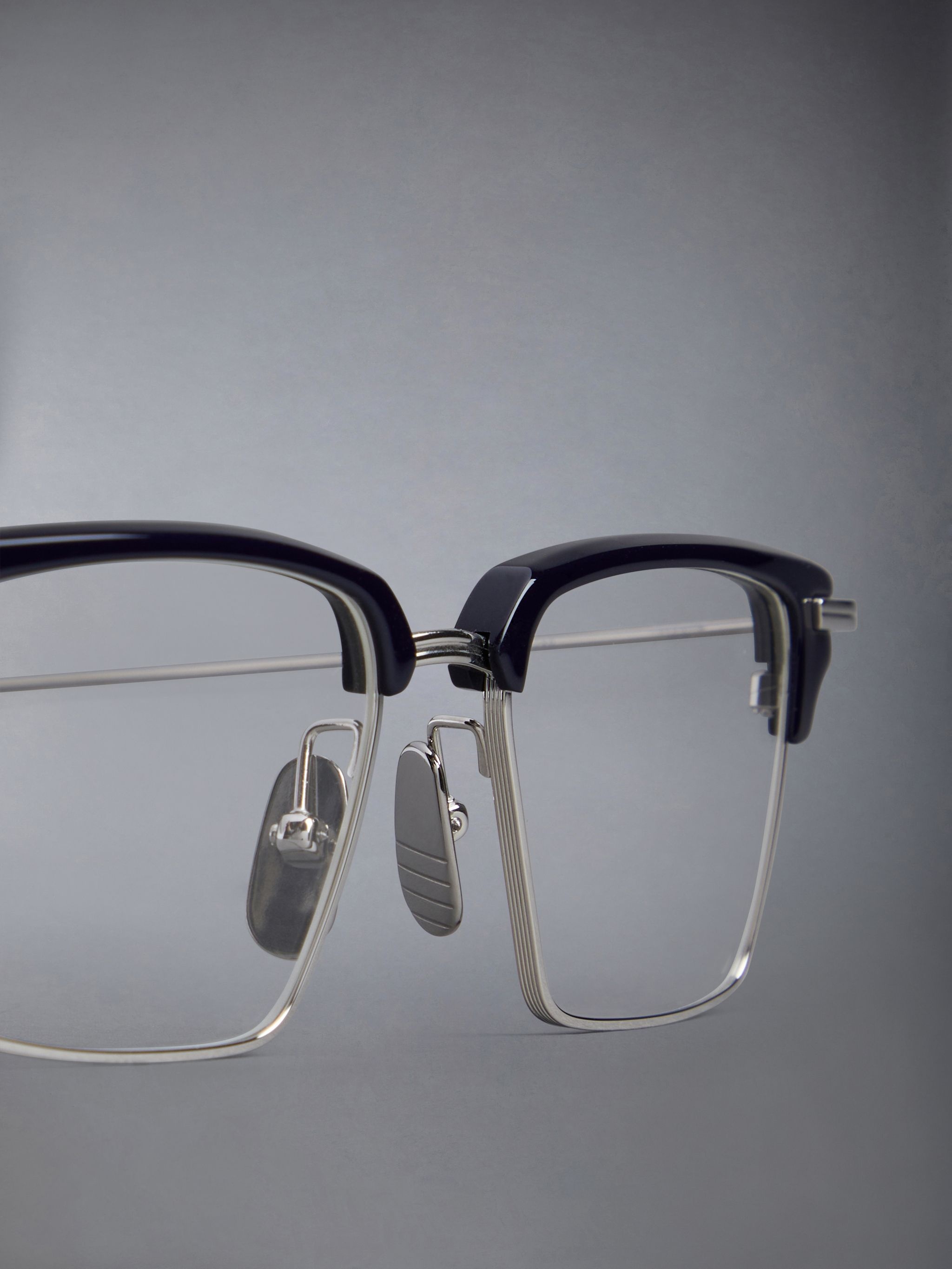 RECTANGULAR EYEGLASSES IN ACETATE AND TITANIUM - 5