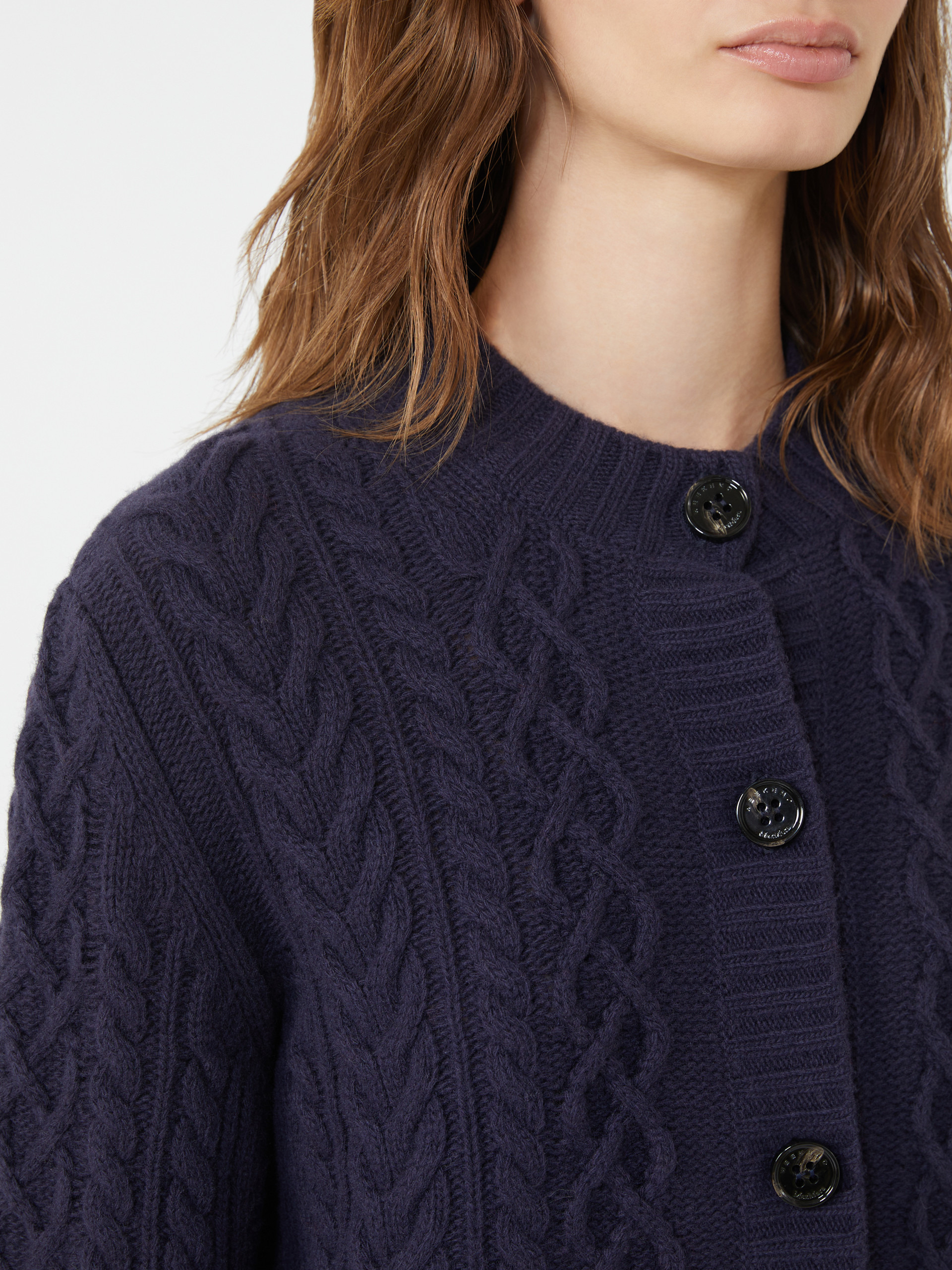 ABITO Wool knit crew-neck cardigan - 6