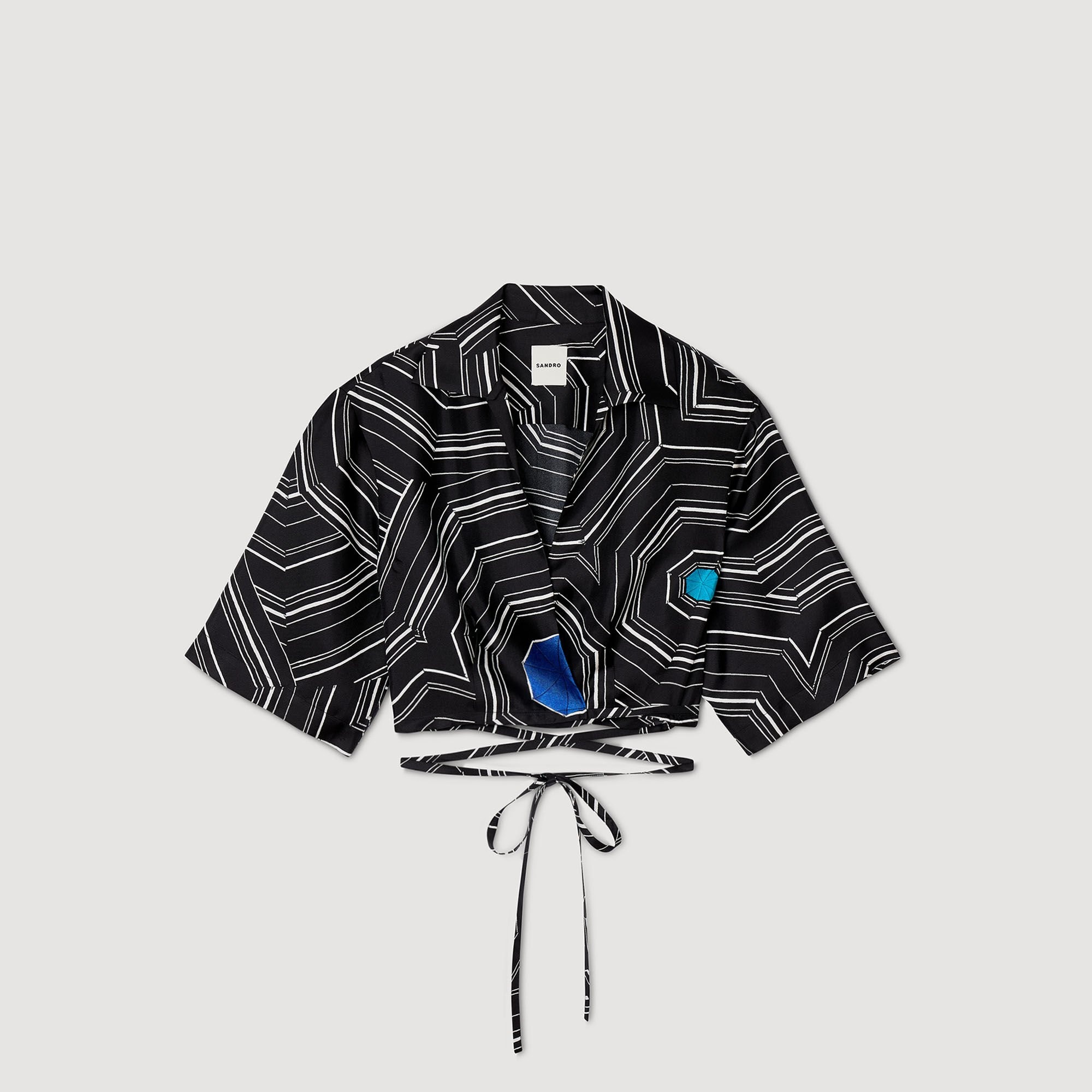 SPIRAL-MOTIF SILK SHIRT - 6