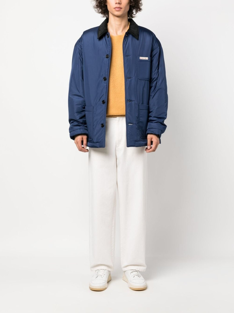 Marni logo-patch lightweight jacket outlook