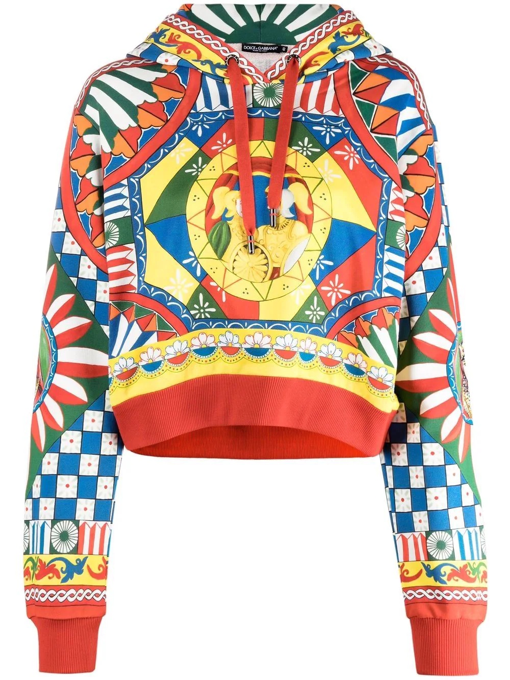 Carretto-print hoodie - 1