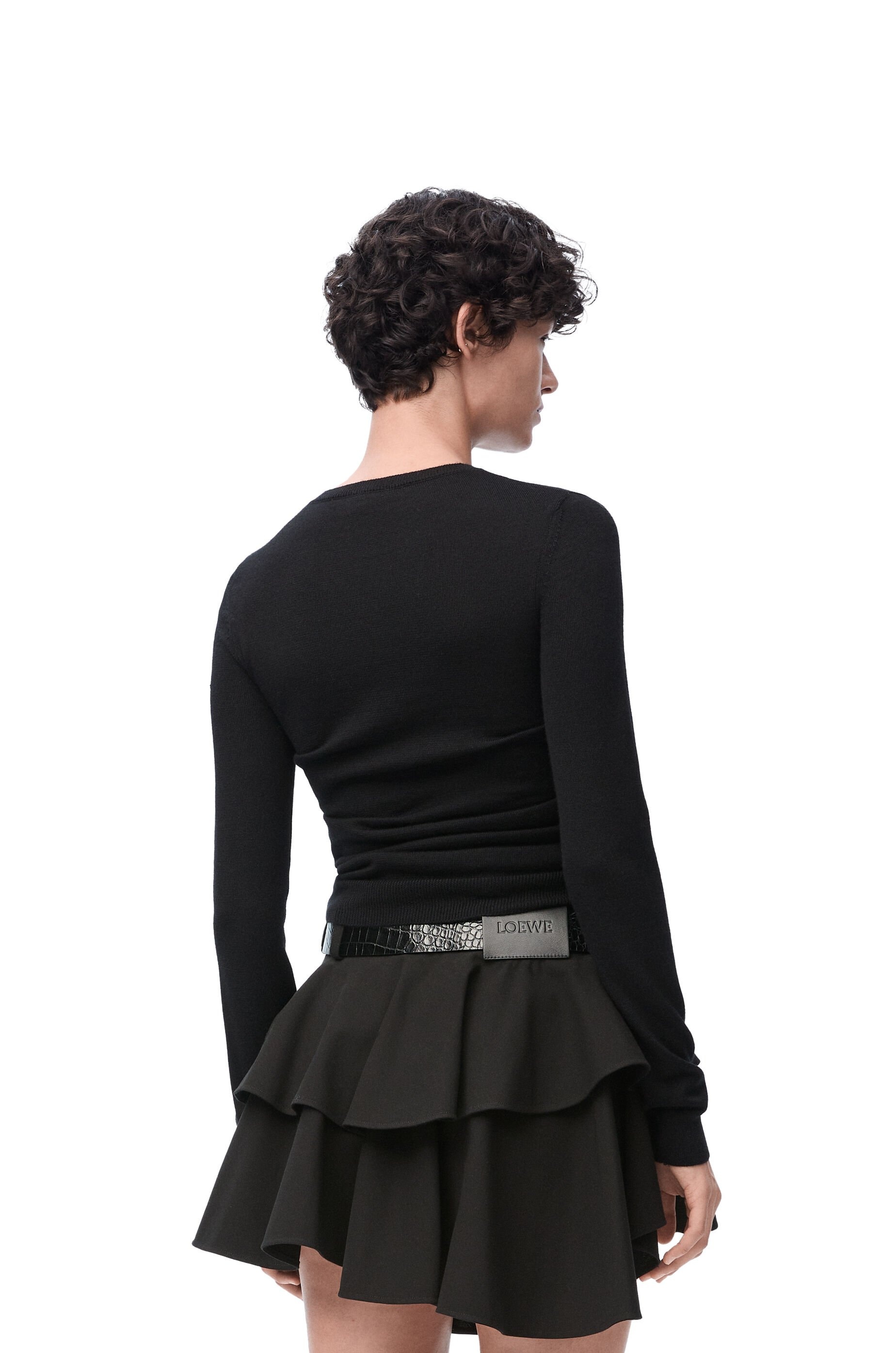 Draped sweater in cashmere and silk - 4