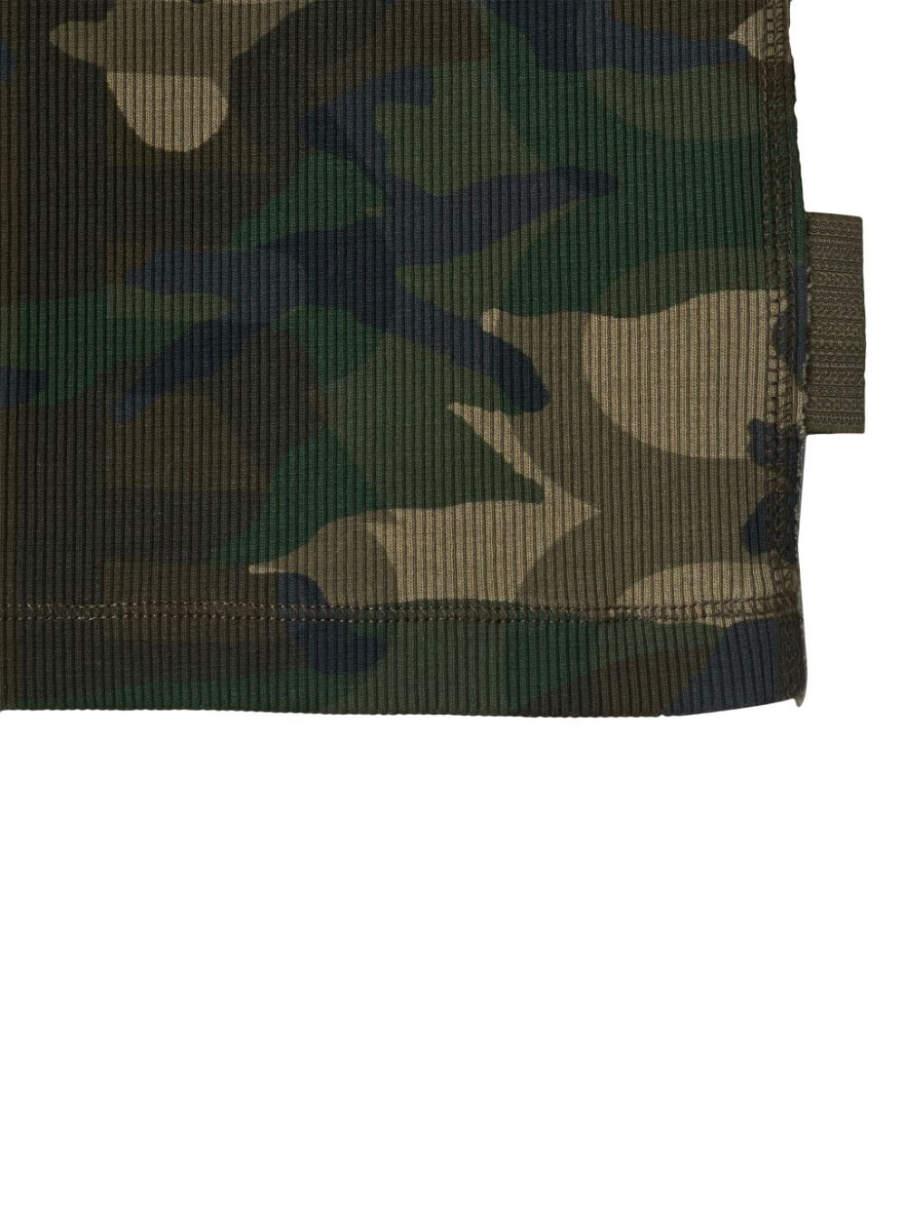 camouflage-print ribbed dress - 5