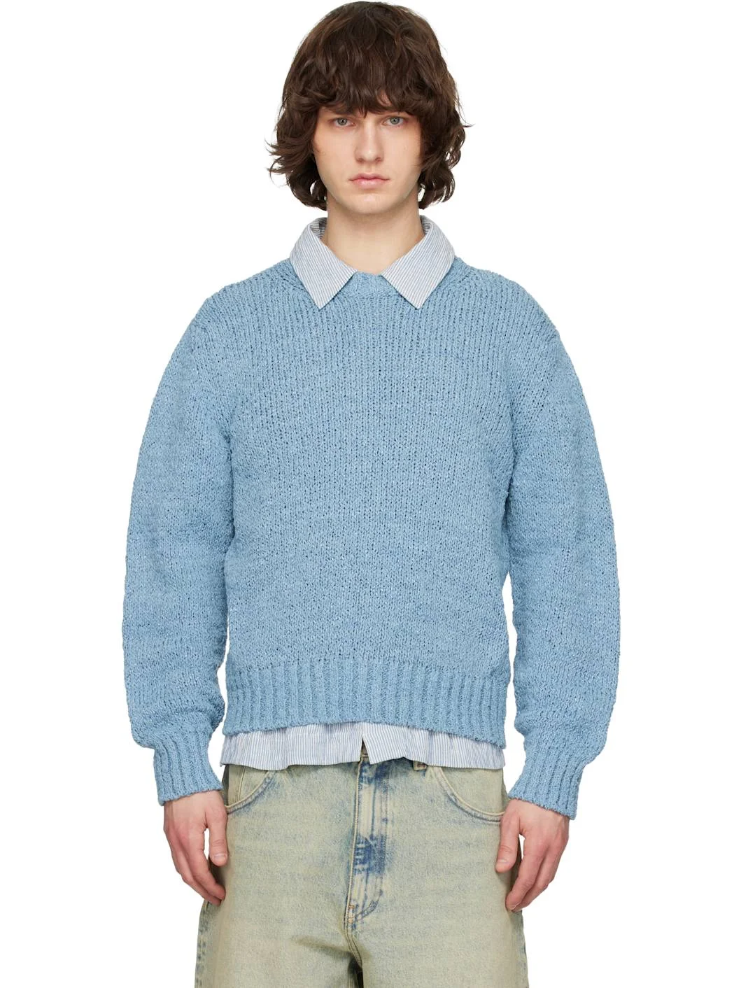 Blue Frederik Cotton Sweater - 1