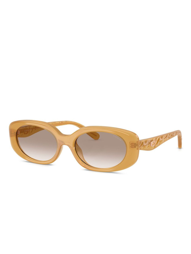 COACH oval-frame logo sunglasses outlook