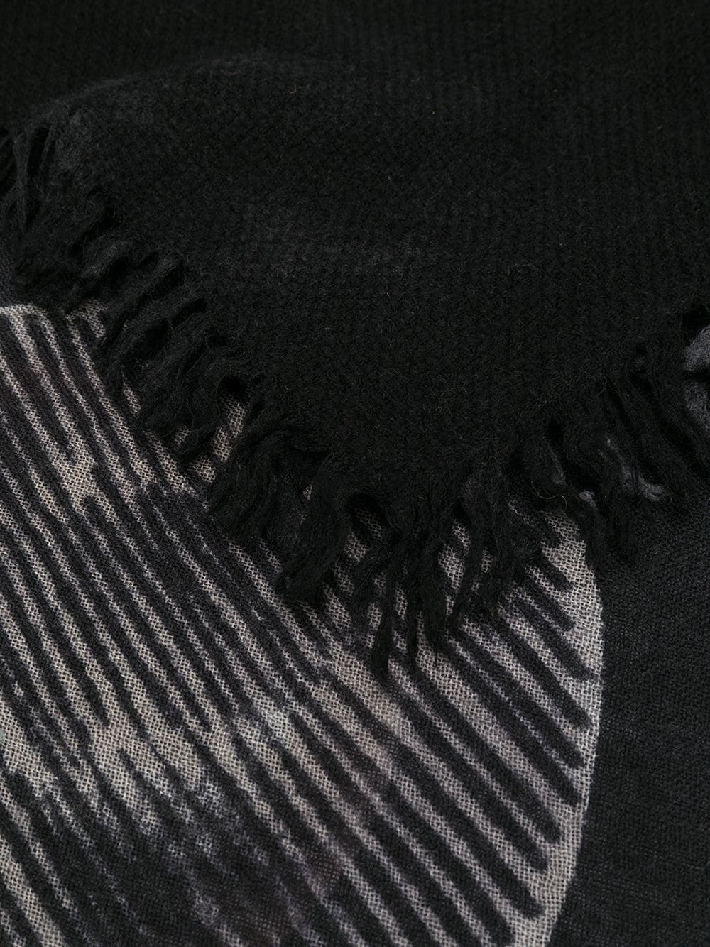 abstract print fringed scarf - 3