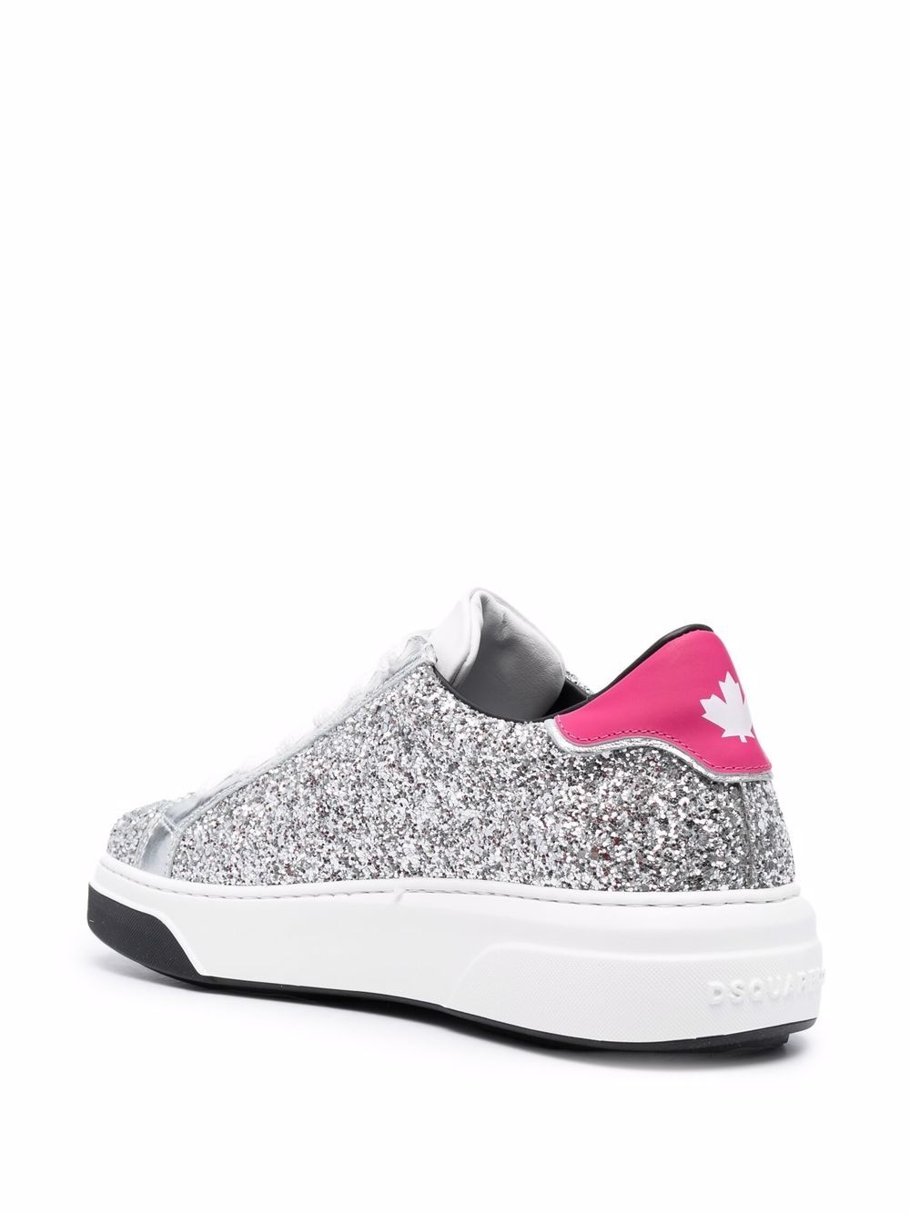 glittered low-top sneakers - 3