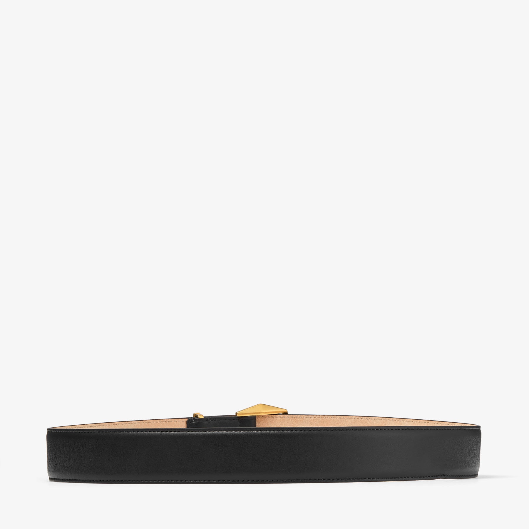 ベルト JIMMY CHOO Diamond Lock Belt Black Calf Leather Lock Belt JIMMY CHOO Diamond Lock Belt Black Calf Leather Lock Belt