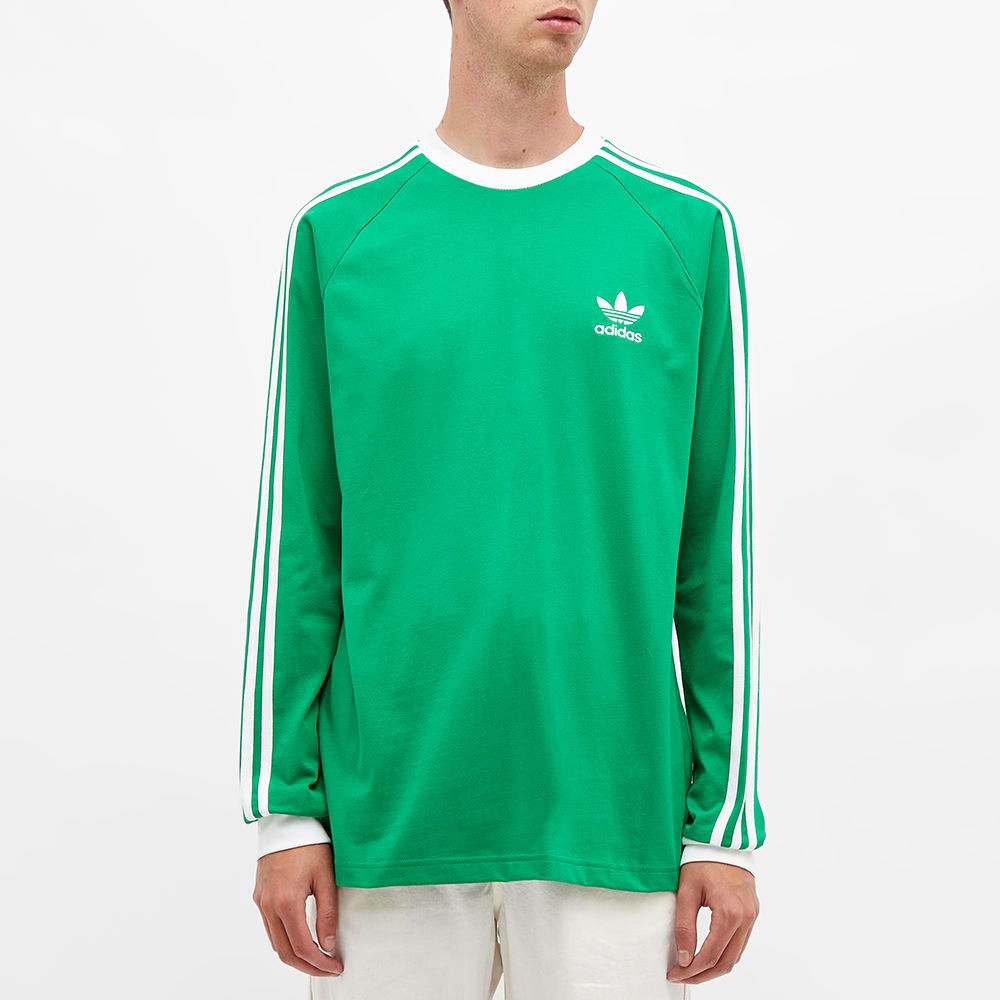 Adidas 3 Stripe Long Sleeve Tee - 3