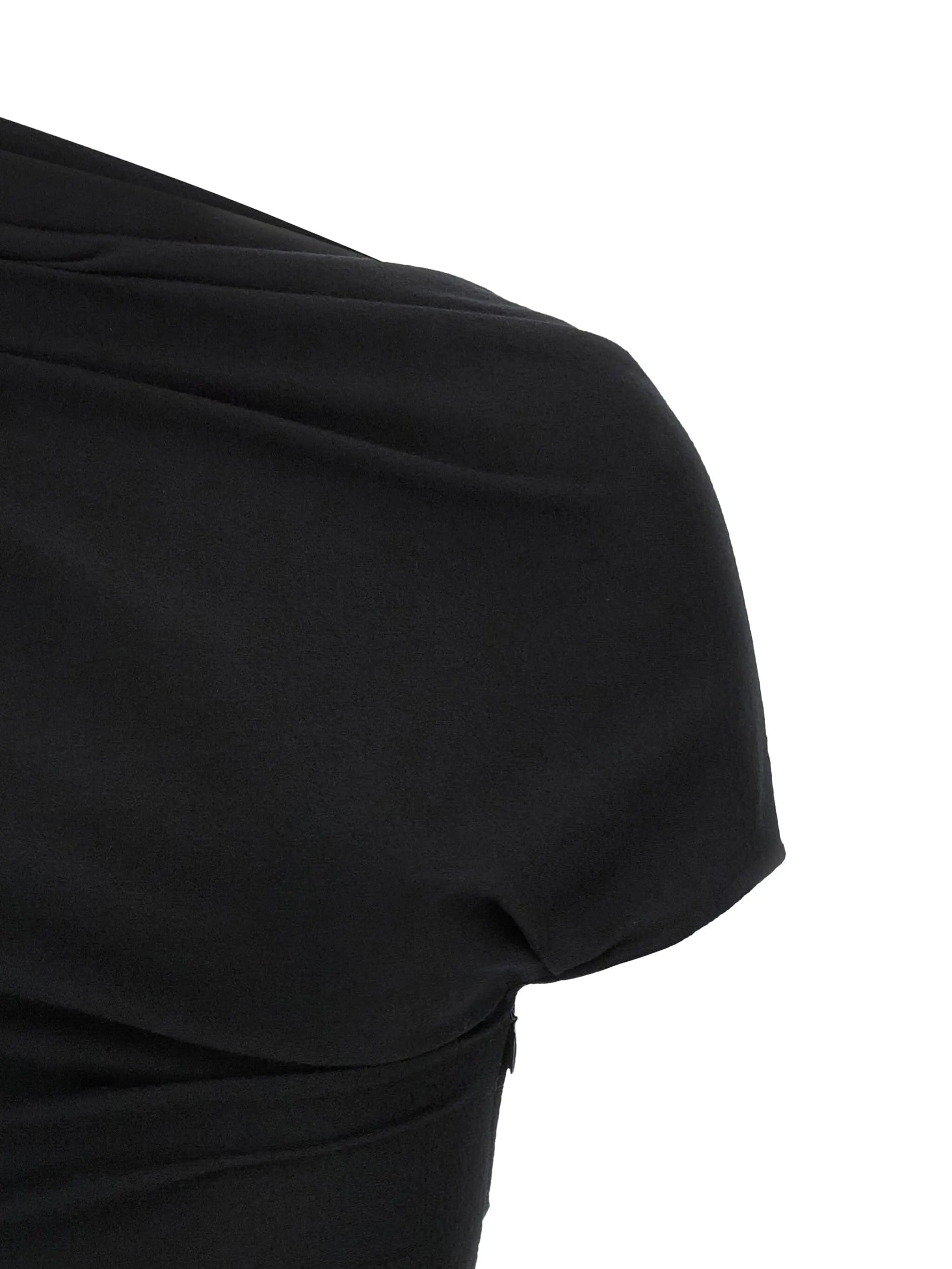 Flap draped short-sleeve top - 3