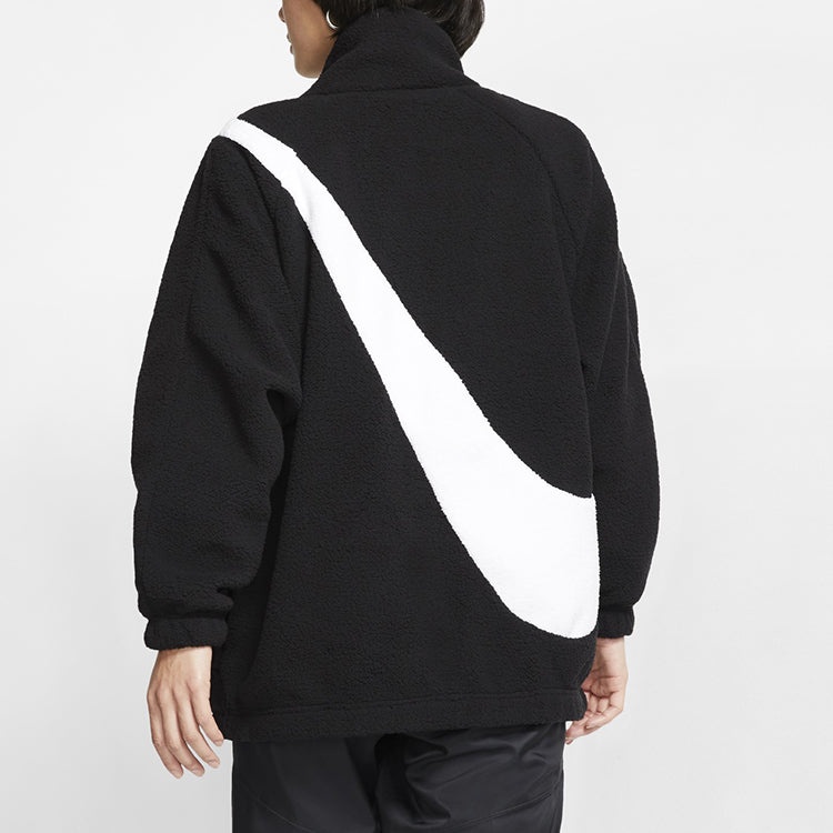 Nike (WMNS) Nike Big Swoosh Large Logo lamb's wool Reversible Jacket US ...