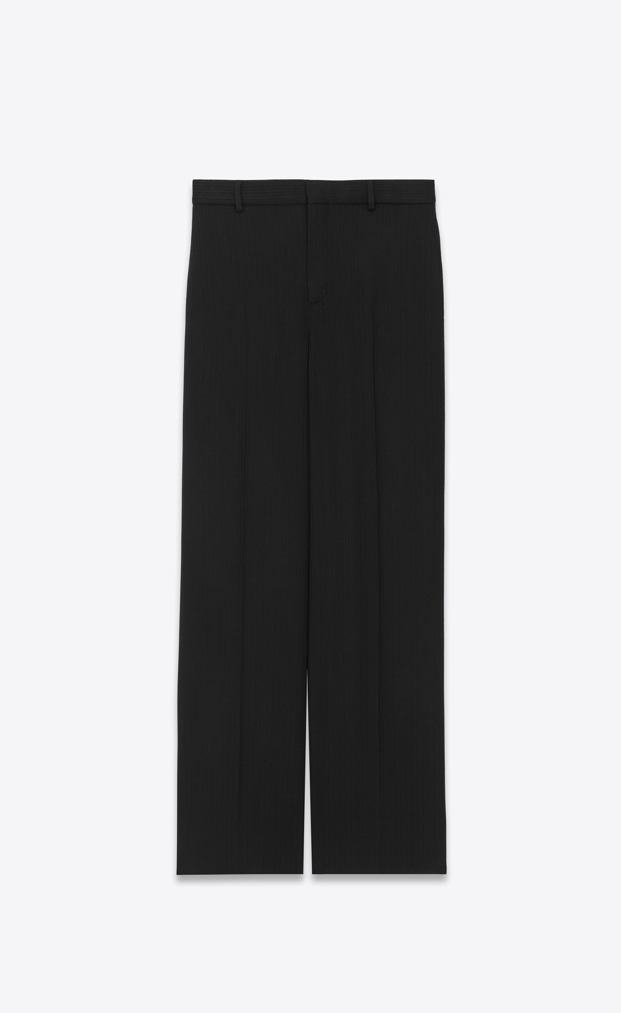 wide-leg pants in striped wool - 1