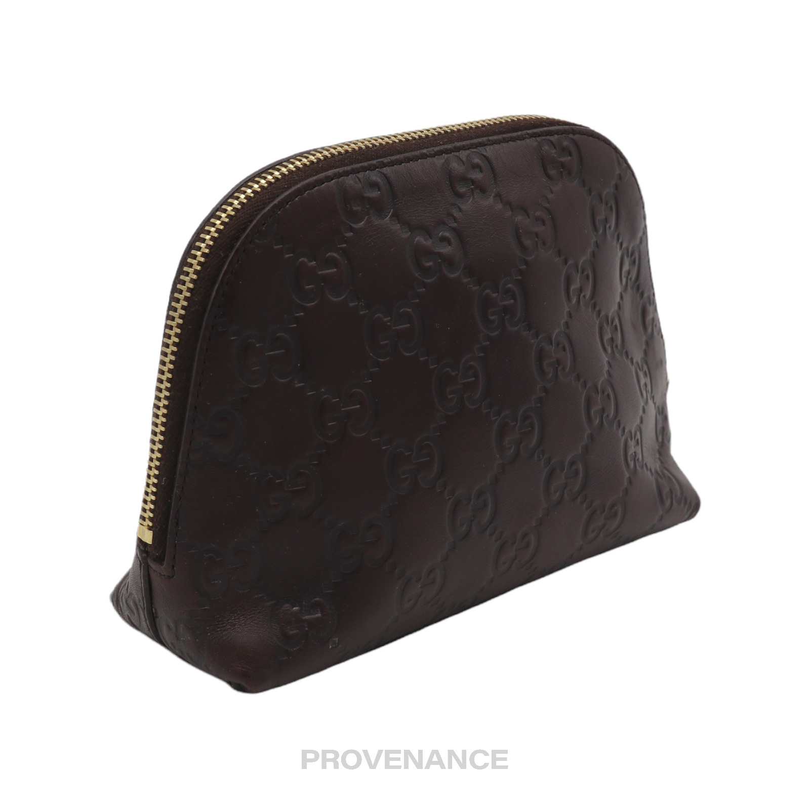 PROVENANCE - Gucci GG Zip Pouch - Chocolate Guccissima Leather - 5