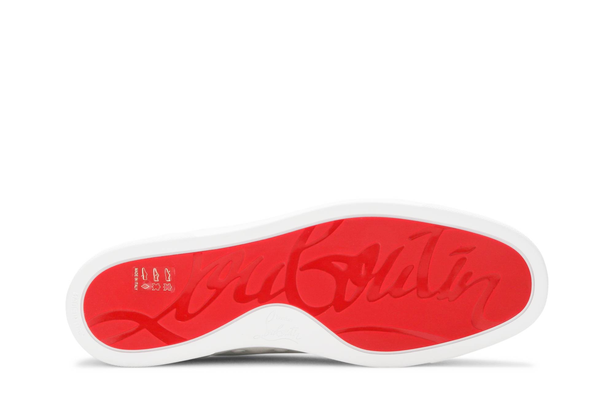 Christian Louboutin Louis Junior Spikes Flat Calf 'White' - 4