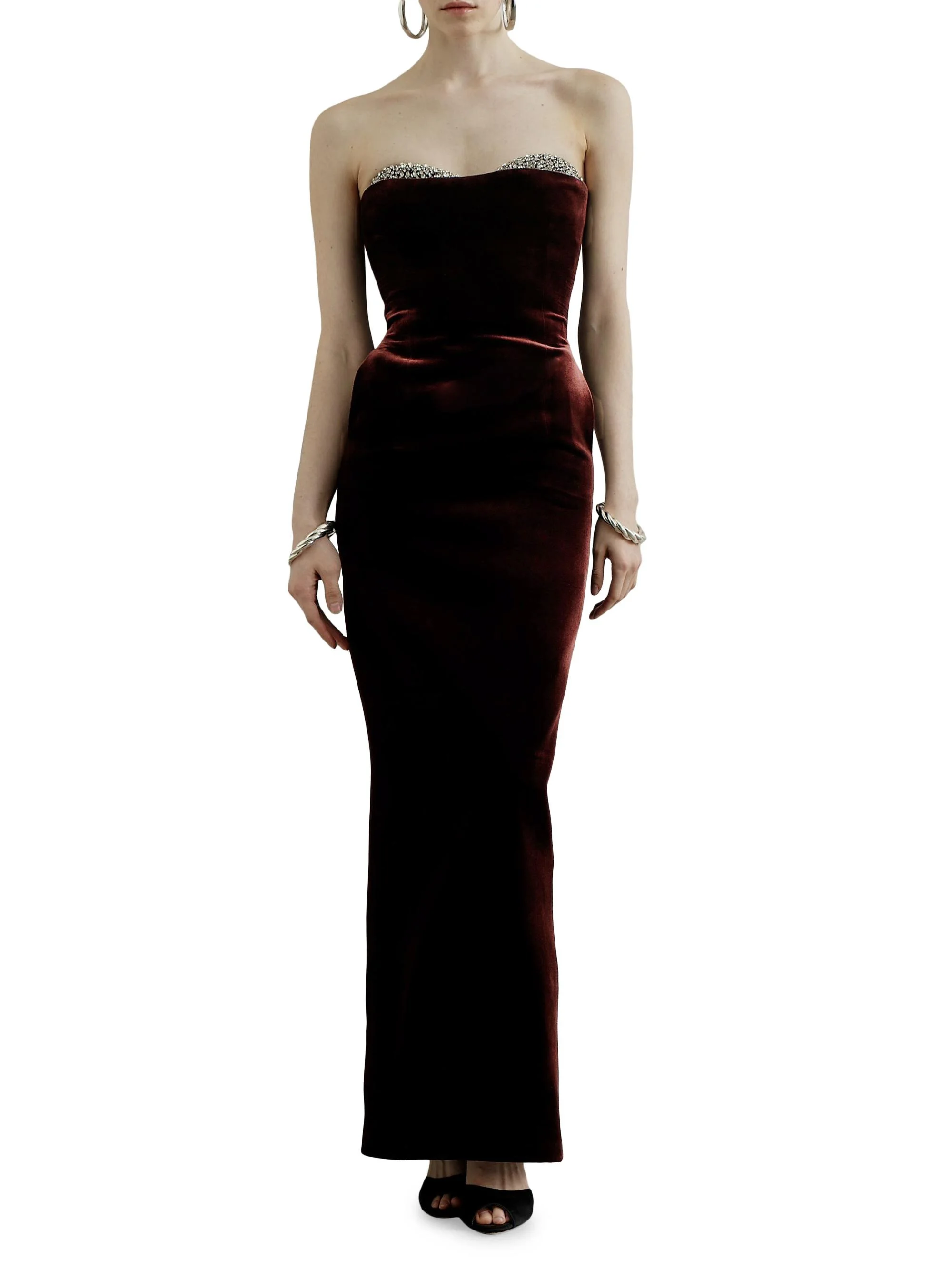 Women's Noelie Rhinestone Velvet Gown - Budapest - 1
