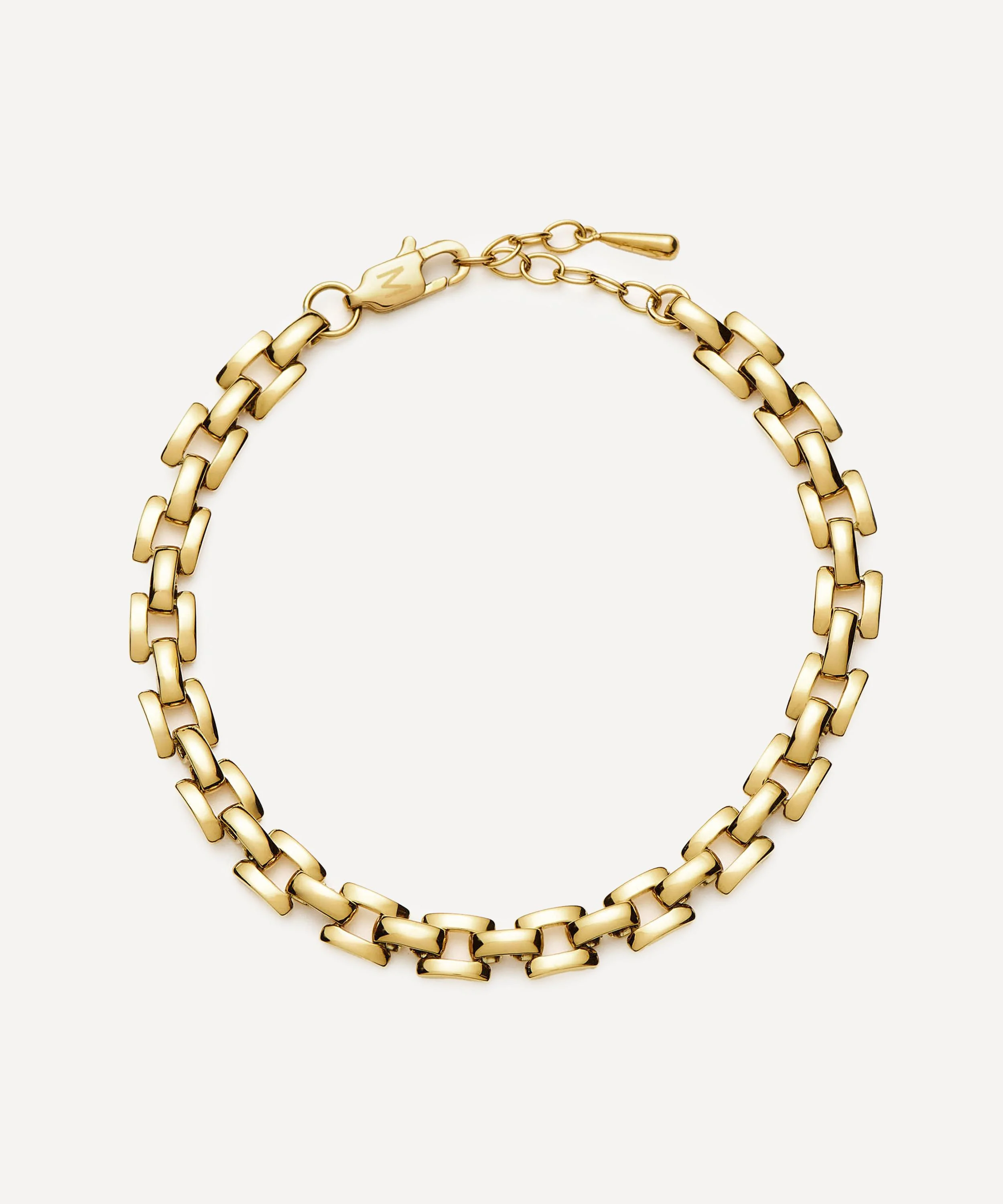 18ct Gold-Plated Timepiece Link Chain Bracelet - 1