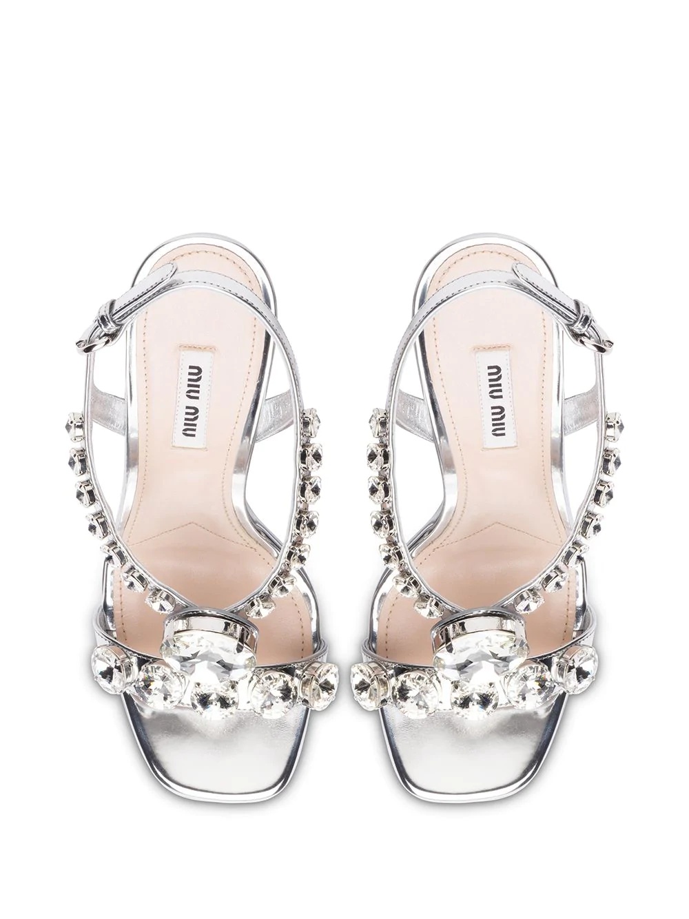 platform crystal-embellished sandals - 4