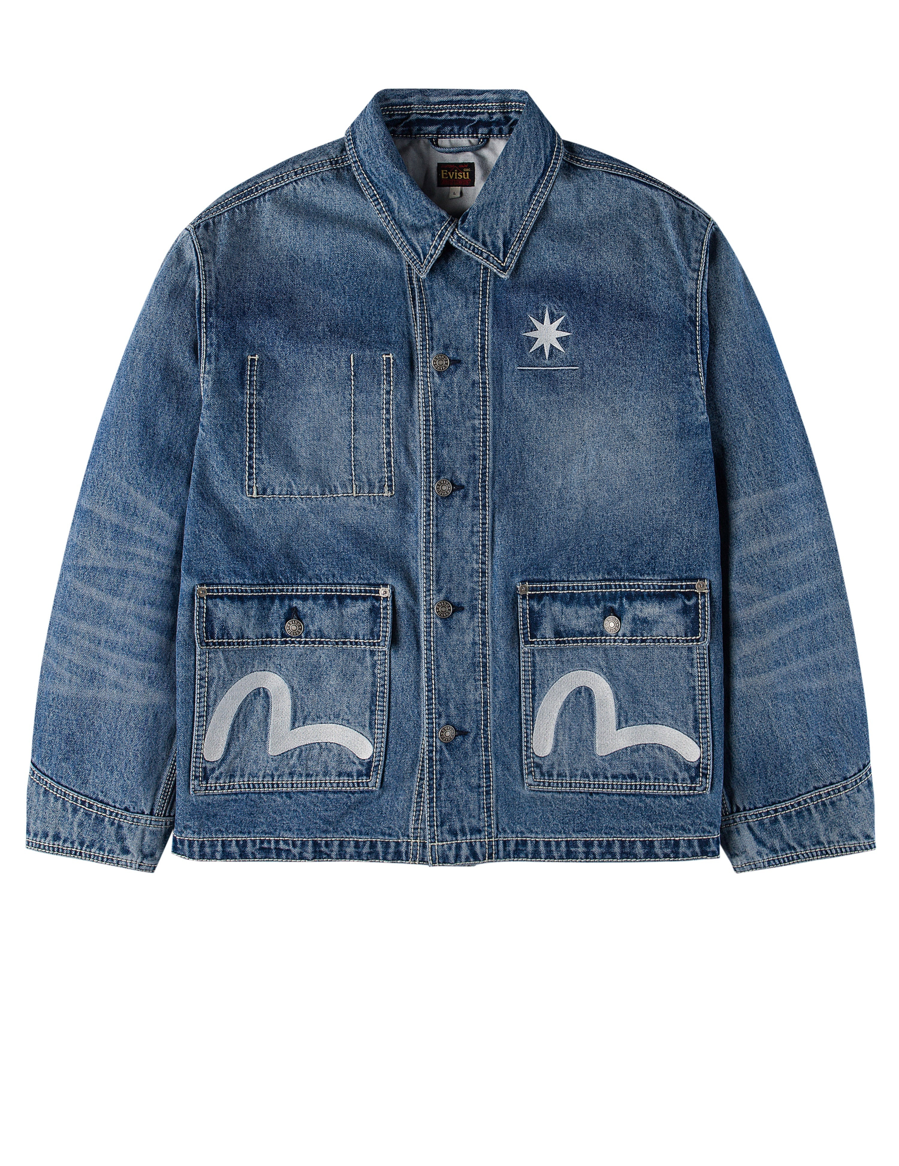 EVISU X GDC Embroidery Relax Fit Denim Jacket - 14