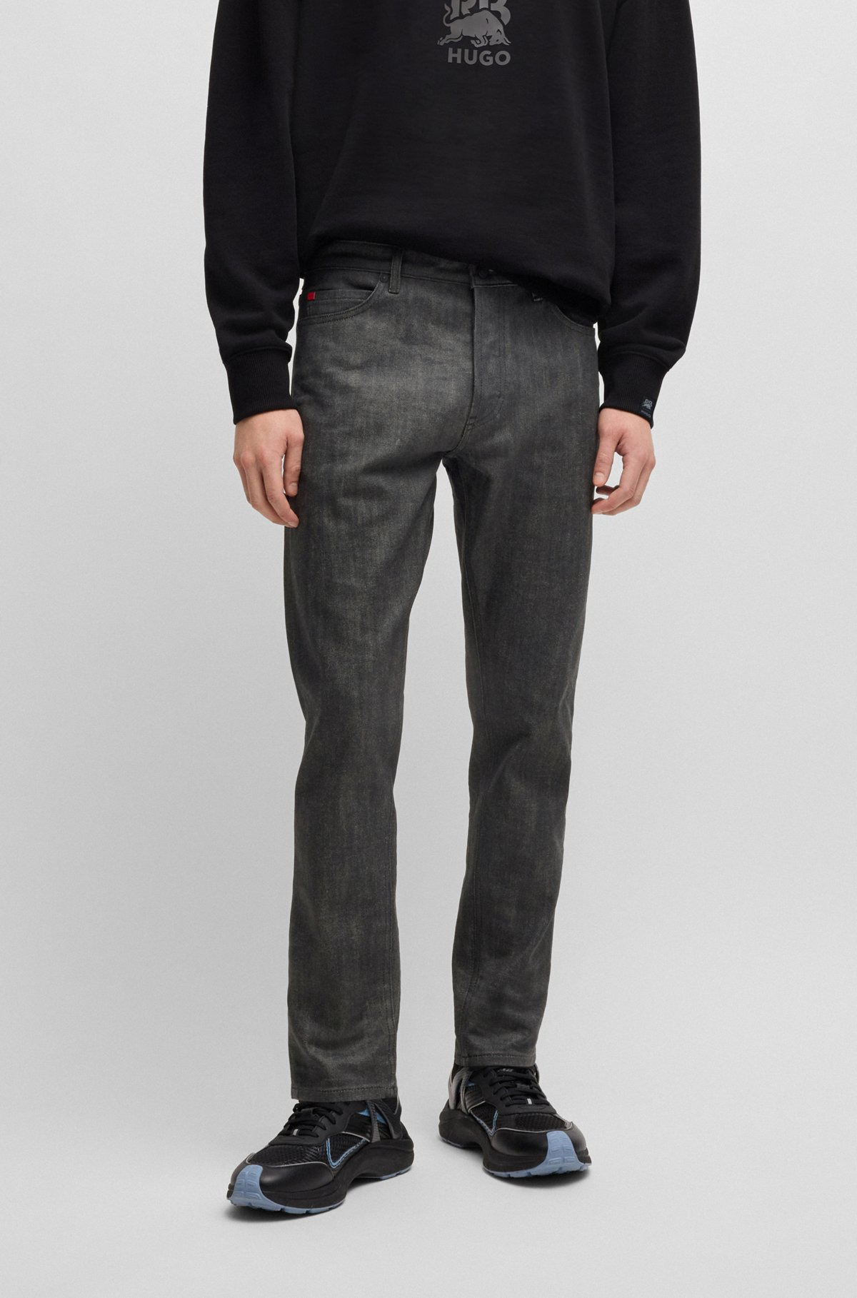 HUGO X RB JEANS IN GRAY STRETCH DENIM - 2