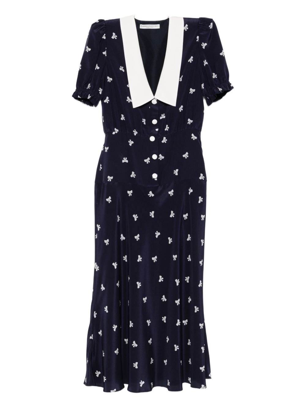 bow-print midi dress - 1