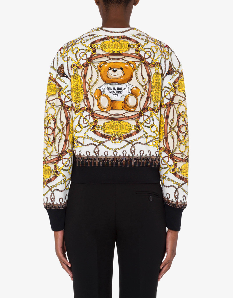 MILITARY TEDDY SCARF COTTON SWEATSHIRT 3