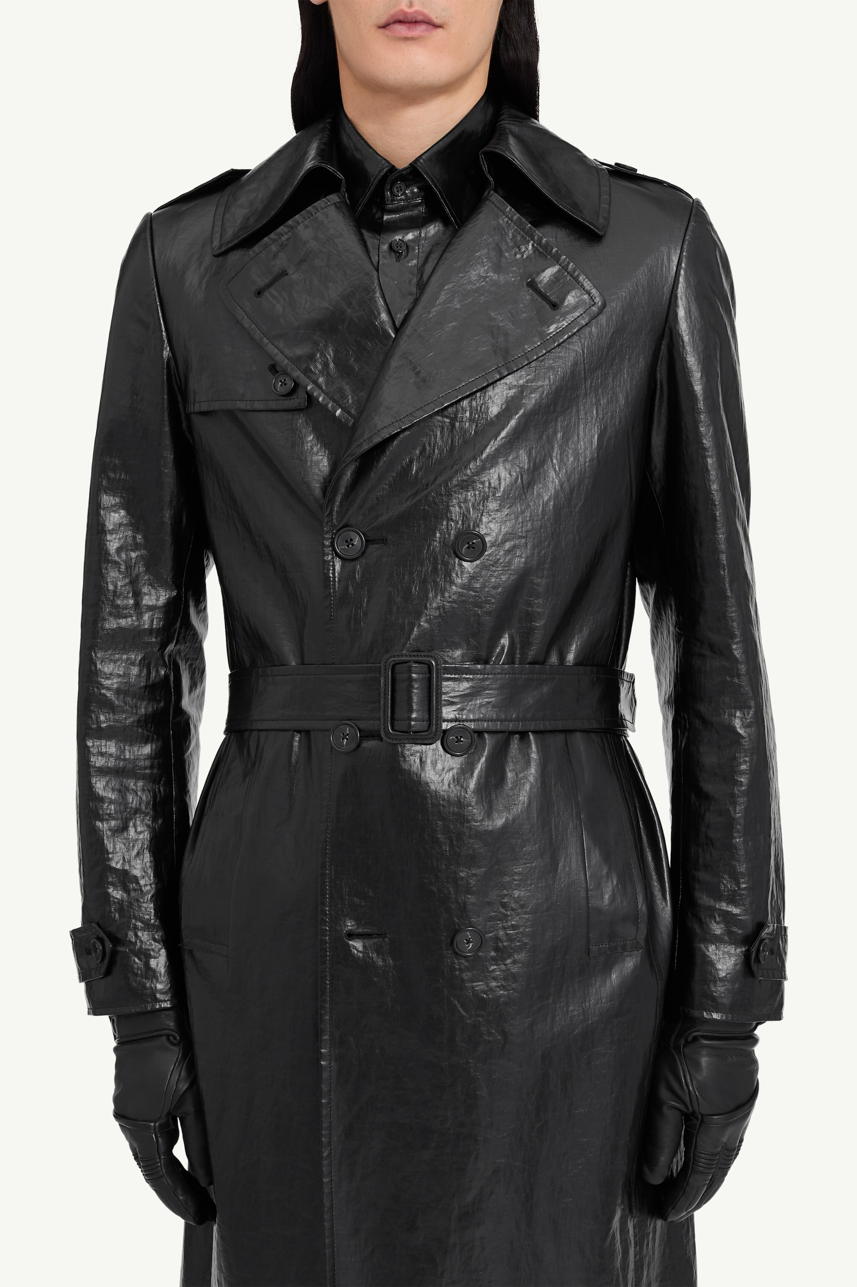 Shiny linen coat - 5