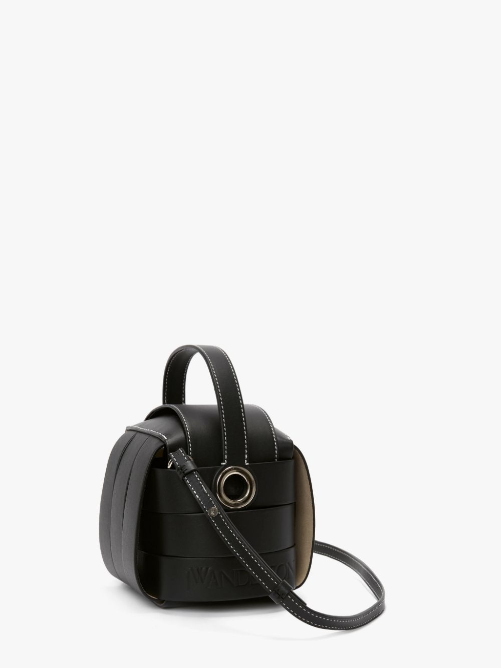 KNOT BAG - LEATHER TOP HANDLE BAG WITH CROSSBODY STRAP - 2