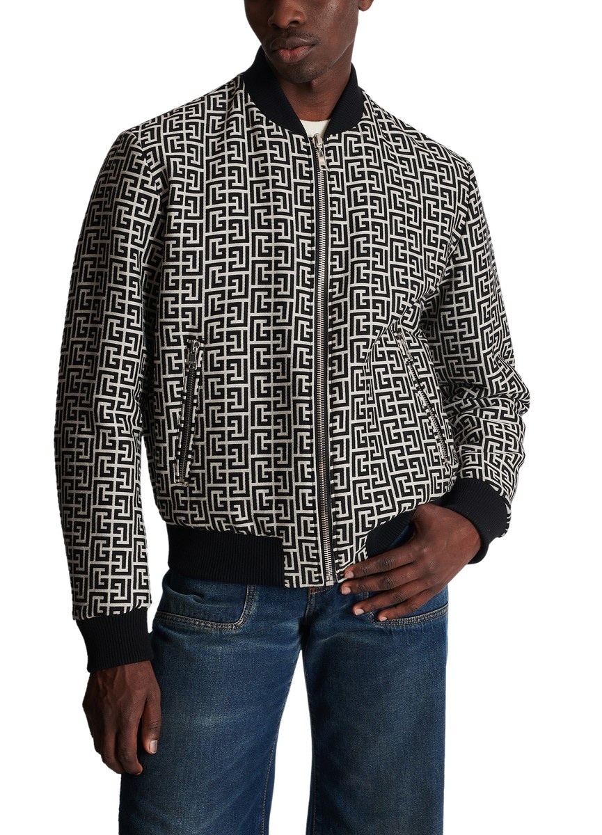 Balmain Reversible cotton bomber jacket with Balmain