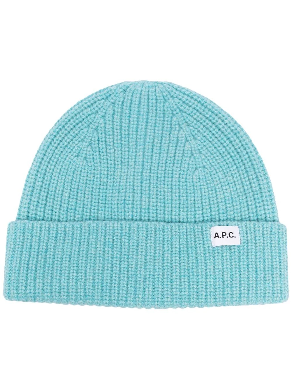 ribbed-knit logo beanie - 1